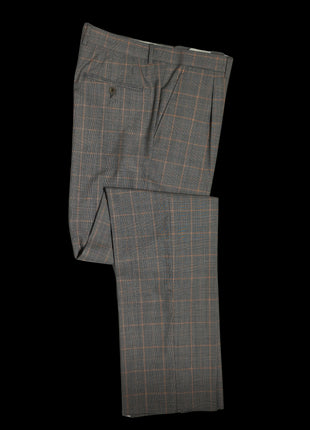 Sartoria Partenopea Men's Gray Glen Plaid 100% Wool Suit 40R