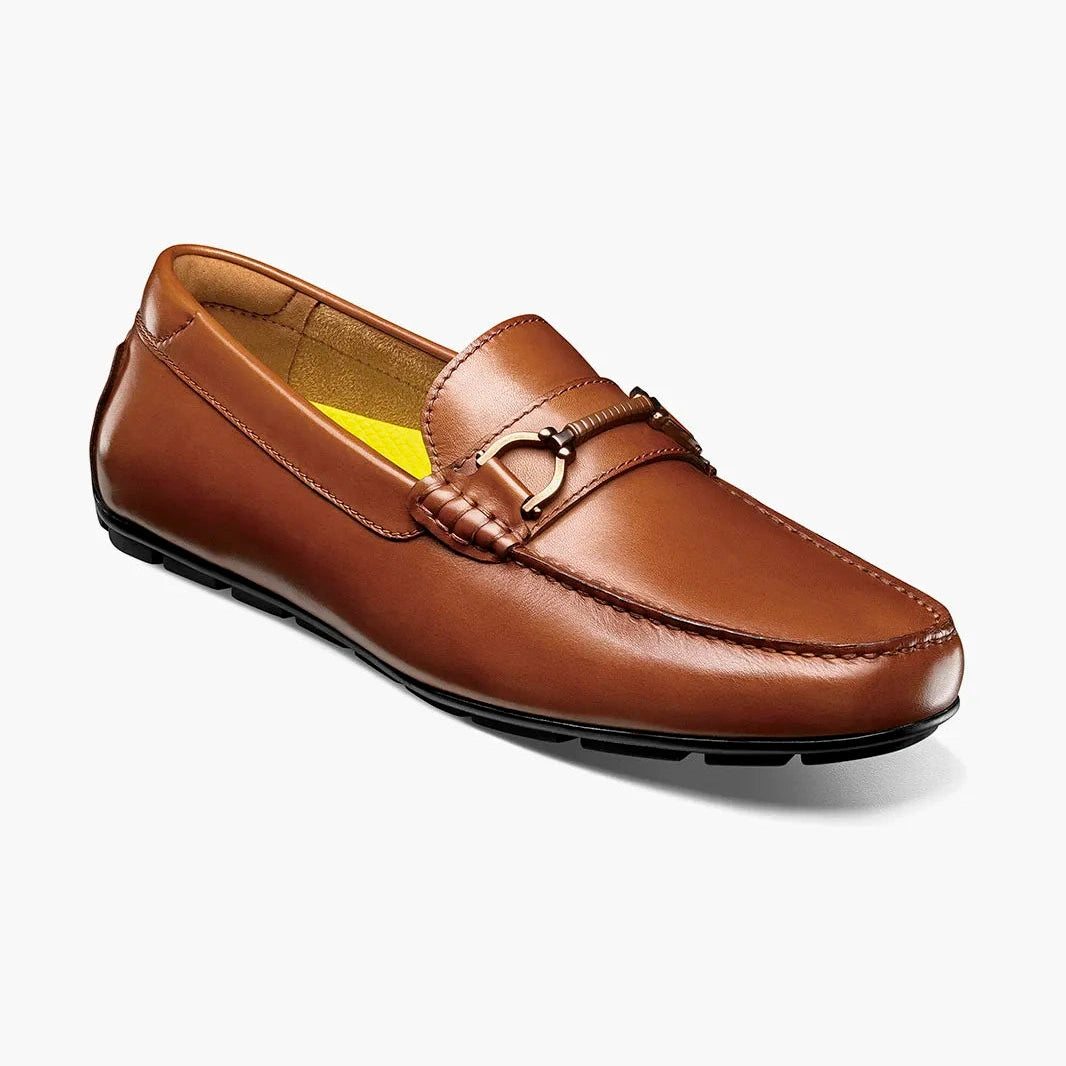 Florsheim Mens Motor Cognac Brown Slip On Bit Driver Loafer Leather Dr The Suit Depot