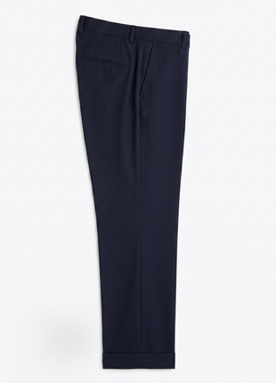 Montreux Mens Solid Navy Blue Slim Fit Unlined 4-way Stretch Suit
