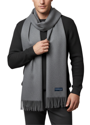 Tovaglia Mens Solid Cashmere Fringe Scarf