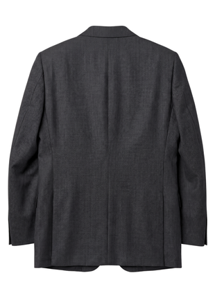Canali Black Striped Modern Fit Canvassed Notch Lapel Wool 2-Button Suit 40L