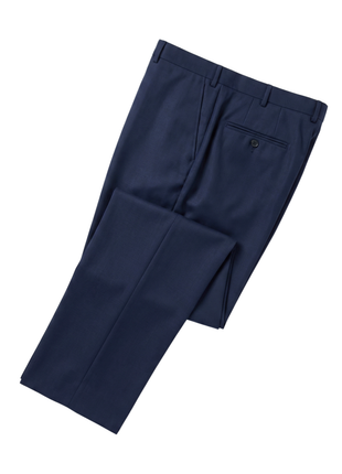 Sartoria Mazara Textured Navy Classic Fit Notch Lapel Wool 2-Button Suit