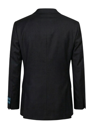 Tovaglia Mens Solid Black Classic Fit Double Breasted Wool Cashmere Blend Suit