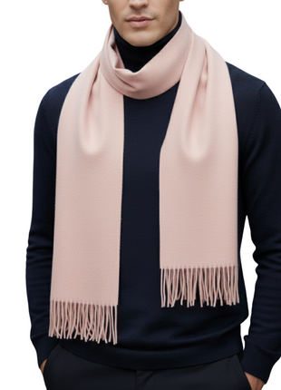 Tovaglia Mens Solid Cashmere Fringe Scarf