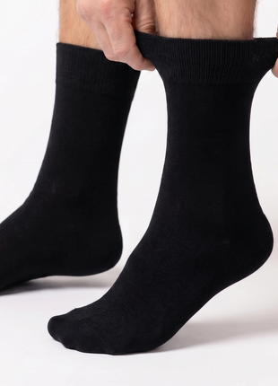 Rizzi Black Pure Cotton Antimicrobial Protection Non-Biding Seamless Socks