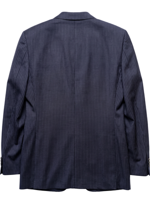 Hugo Boss Dark Navy Pinstripe Notch Lapel Super 100’s Wool 2-Button Suit 40L