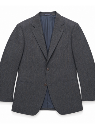 Sartoria Partenopea Charcoal Gray with Sandy Pinstripe Classic Fit Flannel Wool 3-Piece Suit 42R