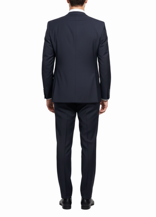 Cleo Luxor Midnight Navy Slim Fit Wool Stretch 3 Piece Suit