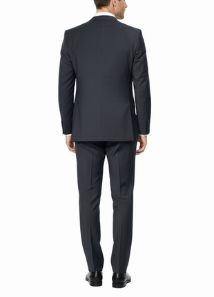 Cleo Luxor Black Regular Fit Wool Stretch 3 Piece Suit