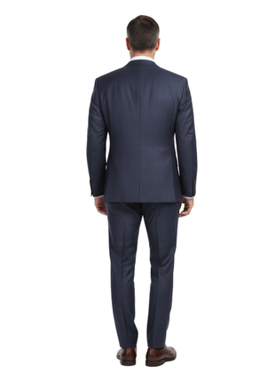 English Laundry Slim Fit Two Button Gray Wool Peak Lapel Suit