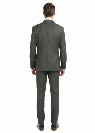 Ferrecci Mens Heather Gray Classic Fit Wool Blend 2 Piece Suit