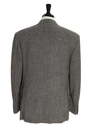 Sartoria Partenopea Men's Brown Tweed 3-Roll-2.5 100% Wool Sport Coat 44R