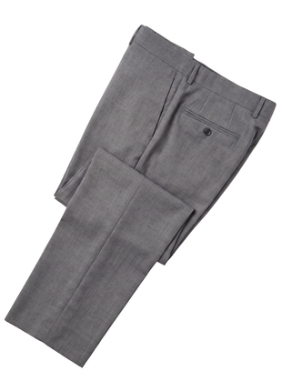 Hugo Boss Mens Gray Textured Notch Lapels Classic Fit Stretch 2-Button Wool Suit - 42S