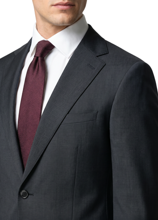 Arthur Black Black Wool Slim Fit Notch Lapel 2-Button Suit - The Suit Depot