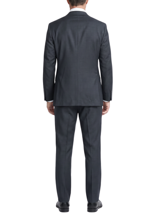Arthur Black Black Wool Slim Fit Notch Lapel 2-Button Suit - The Suit Depot