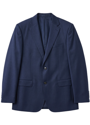 Centrion Men's Navy Blue Tonal Plaid Classic Fit 2-Button Wool Suit - The Suit Depot