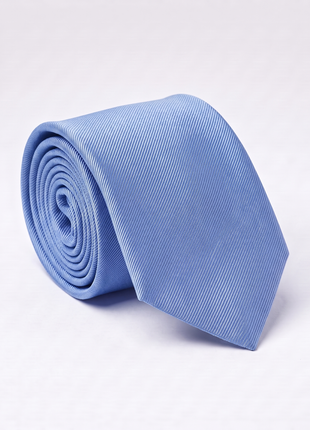 Letteriello Sky Blue Twill Italian Silk Neck Tie