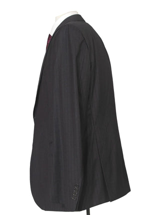 Armani Collezioni Mens Slim Fit Charcoal Pinstripe 100% Wool 2 Piece Suit