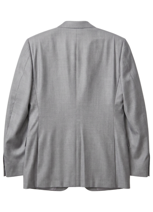 Corneliani Mens Light Gray Textured Fully-Canvassed Peak Lapels Classic Fit 3-Piece Wool Silk Suit - 40L