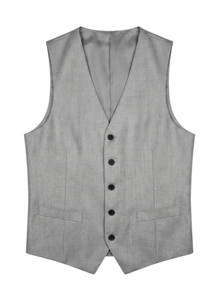 Corneliani Mens Light Gray Textured Fully-Canvassed Peak Lapels Classic Fit 3-Piece Wool Silk Suit - 40L