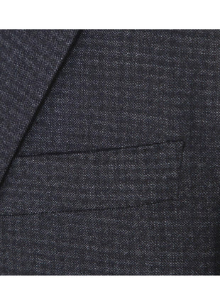 Giorgio Armani Mens Charcoal Gingham Wool Blend 2 Piece Suit
