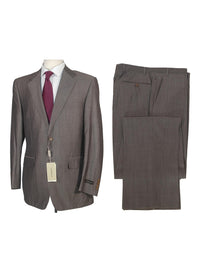 Thumbnail for Canali Mens 40R Drop 7 Brown Pinstripe Wool Blend Modern Fit 2 Piece Suit