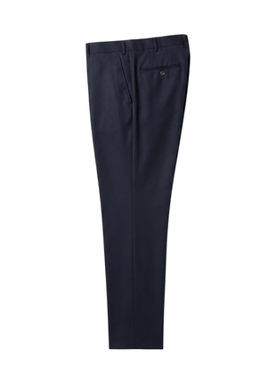 Sartoria Mazara Mens Navy Blue Textured Classic Fit Wool Silk Blend 2 Piece Suit