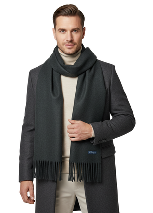 Tovaglia Mens Solid Cashmere Fringe Scarf