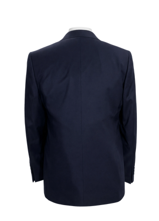 Canali Solid Navy Slim Fit Shawl Lapel Wool 3-Piece Suit 38R - The Suit Depot