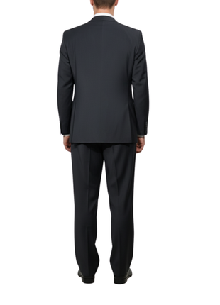 Cleo Luxor Black Regular Fit Wool Stretch 3 Piece Suit