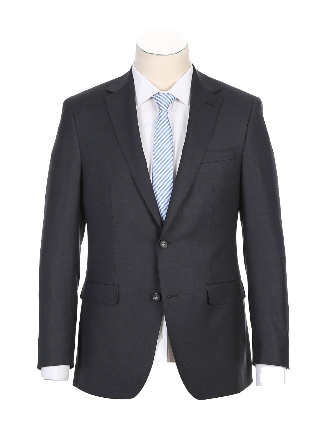 Men's Charcoal Half-Canvas Suit