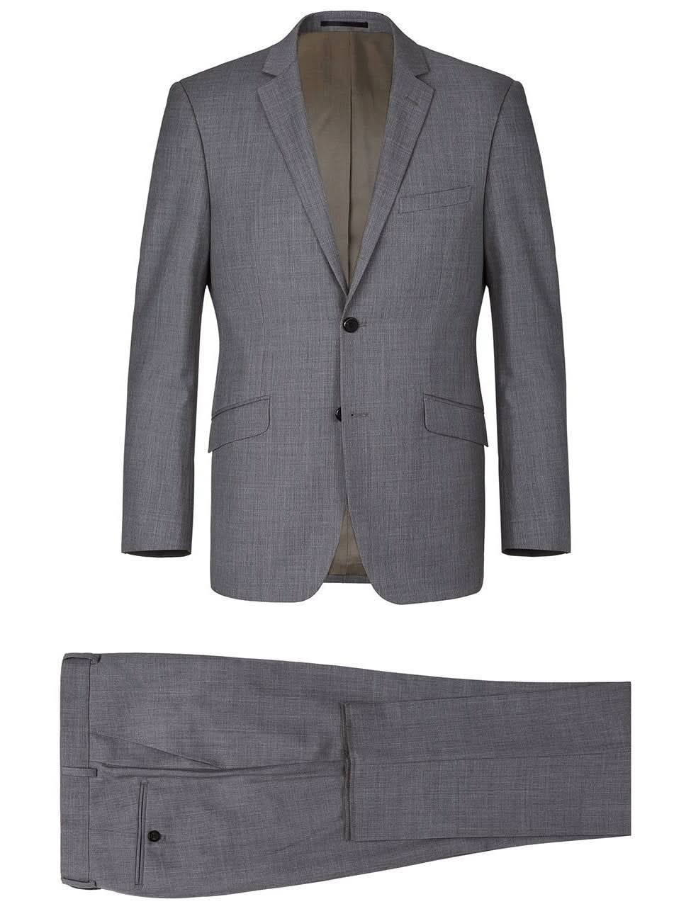 Men's 2-Piece Notch Lapel 100% Wool Suit