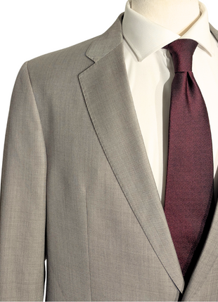 Armani Collezioni Light Gray G-Line Textured Two-Button Notch Lapel Wool Blend Suit 44R