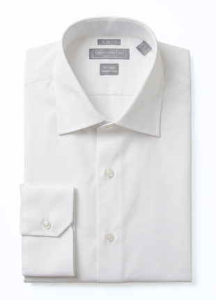 Mens Slim Fit White Textured Spread French Cuff Wrinkle Free Cotton Dress Shirt - The Suit Depot