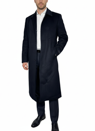 The Montreal Collection Regent Black Down-Insulated Wool Topcoat - The Suit Depot