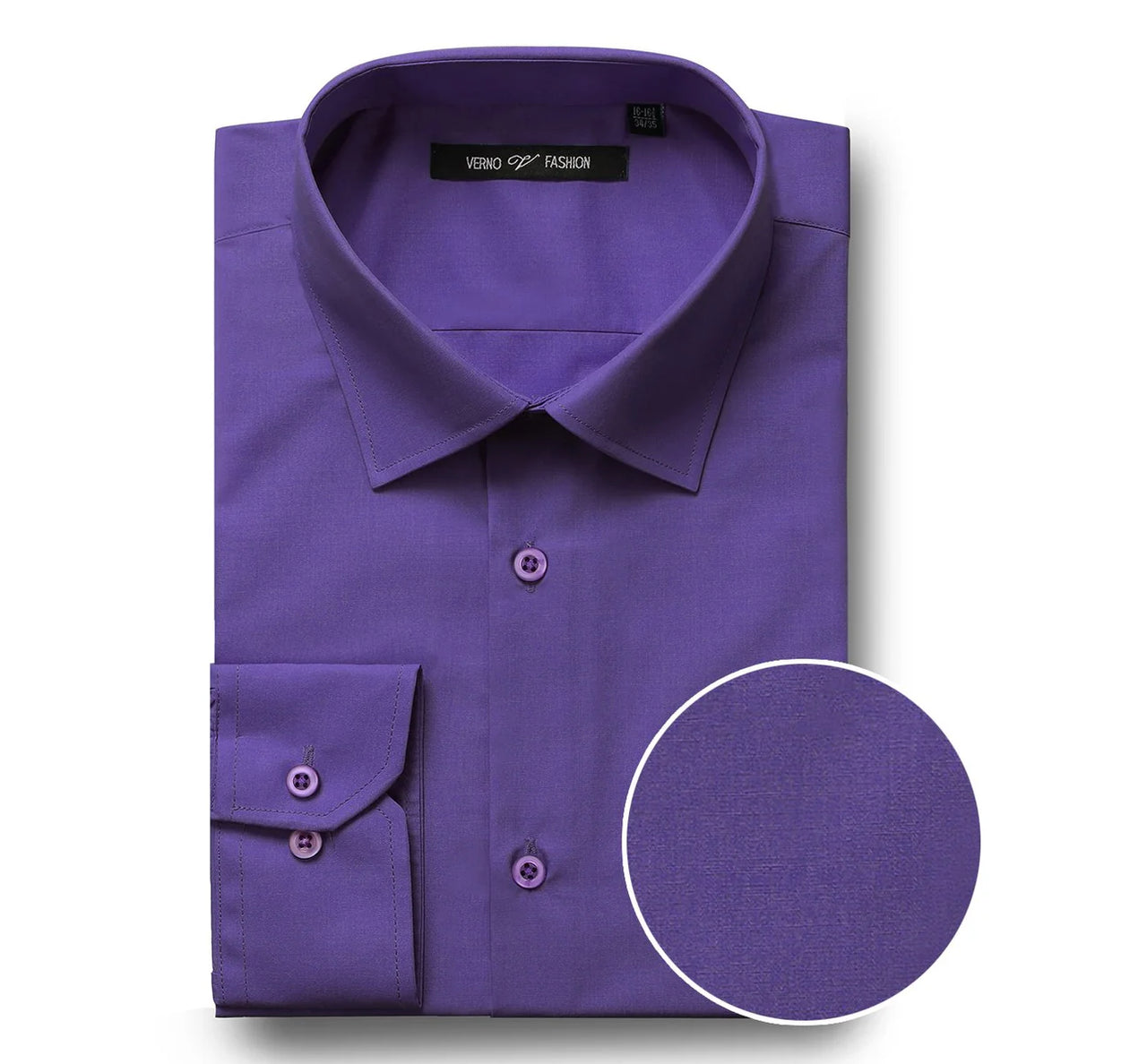 Men's Classic Fit Long Sleeve Spread Collar Dress Shirt