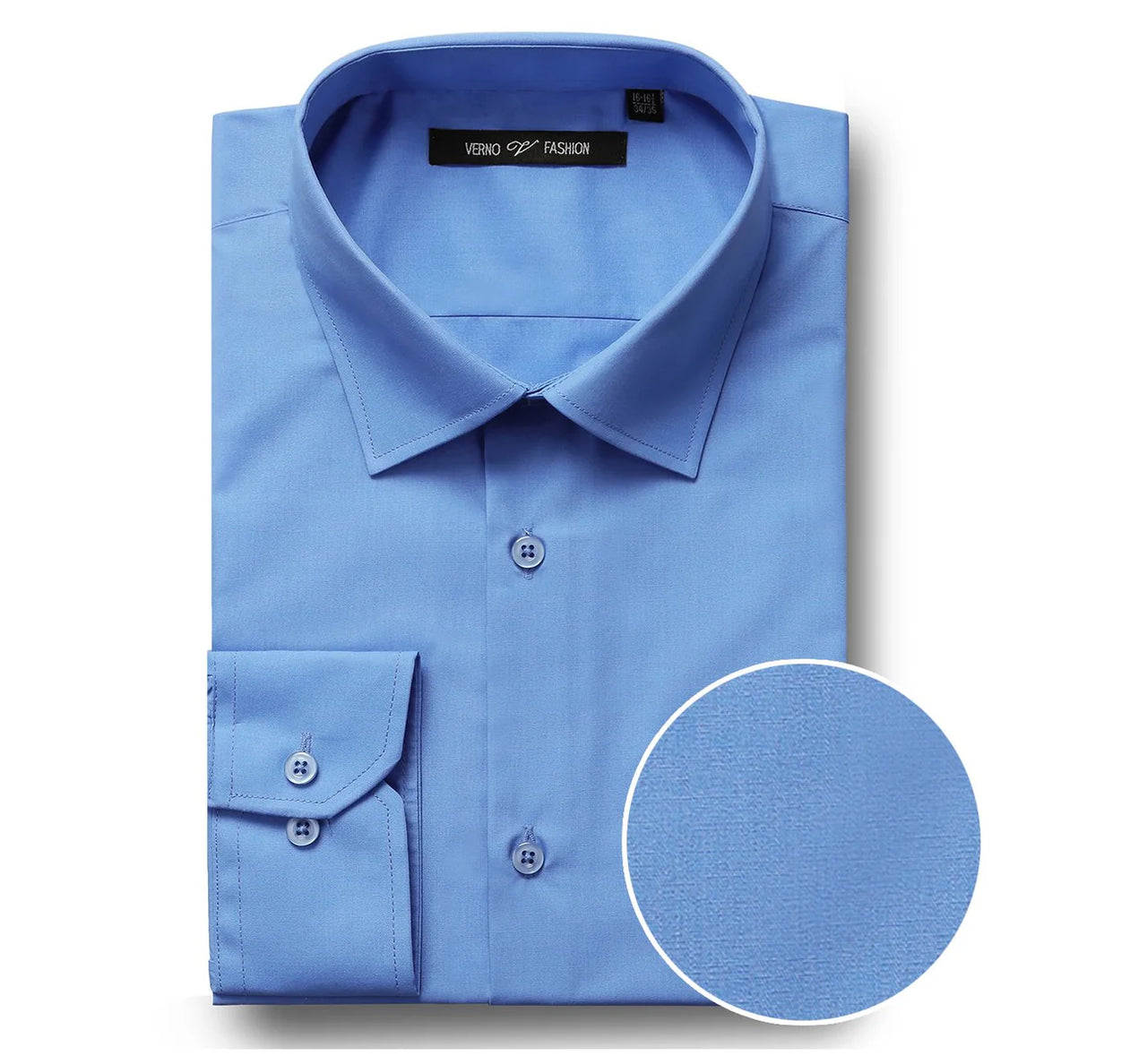 Men's Classic Fit Long Sleeve Spread Collar Dress Shirt