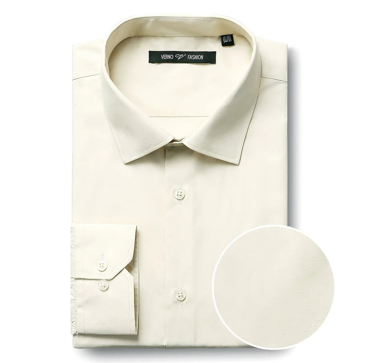 Men's Classic Fit Long Sleeve Spread Collar Dress Shirt