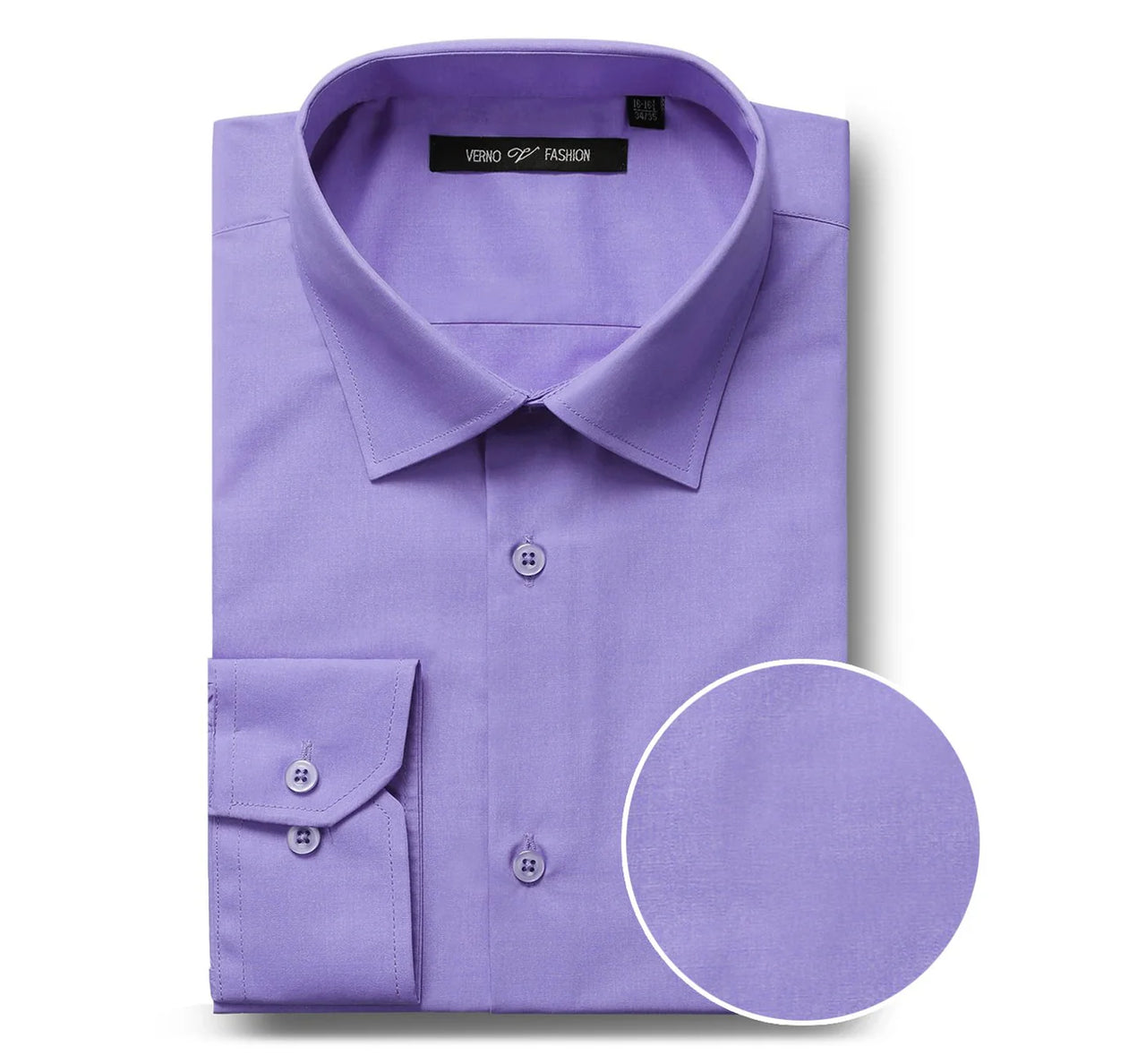 Men's Classic Fit Long Sleeve Spread Collar Dress Shirt