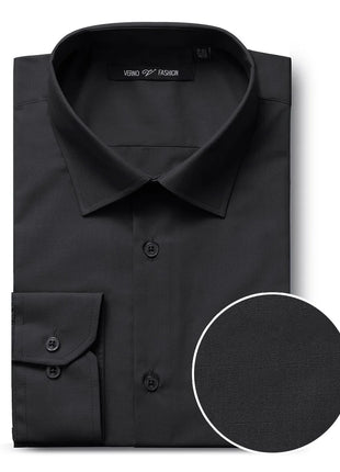 Men's Classic Fit Long Sleeve Spread Collar Dress Shirt