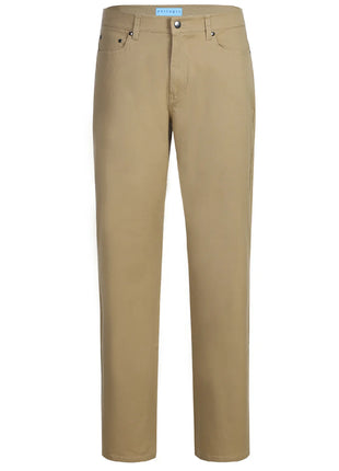 Men's 5-Pocket Cotton Stretch Washed Flat Front Chino Pants