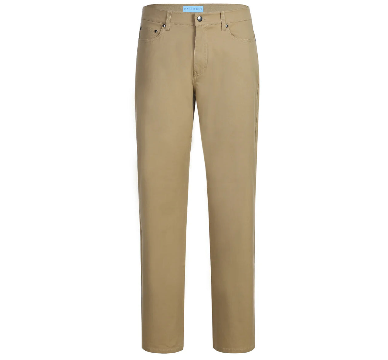 Pantalones chinos con frente plano y lavado elástico de algodón con 5 bolsillos para hombre