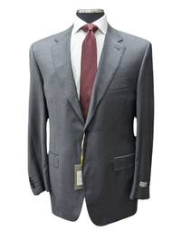 Thumbnail for Canali 1934 Mens Solid Charcoal Gray 44L Drop 7 100% Wool 2 Piece Suit