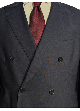 Armani Collezioni Black Sartorial Deco Classic Fit Double-Breasted Peak Lapel Wool Suit 42R