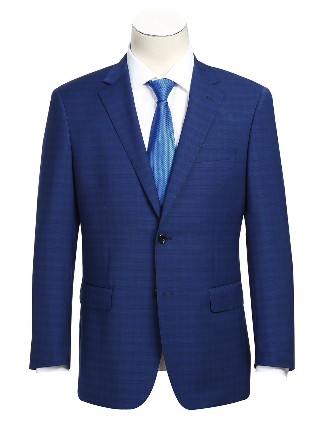 Men&#39;s Classic Fit Wool Blend Checked Suit