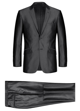 Men's Sharkskin Italian Styled Two Piece Suit