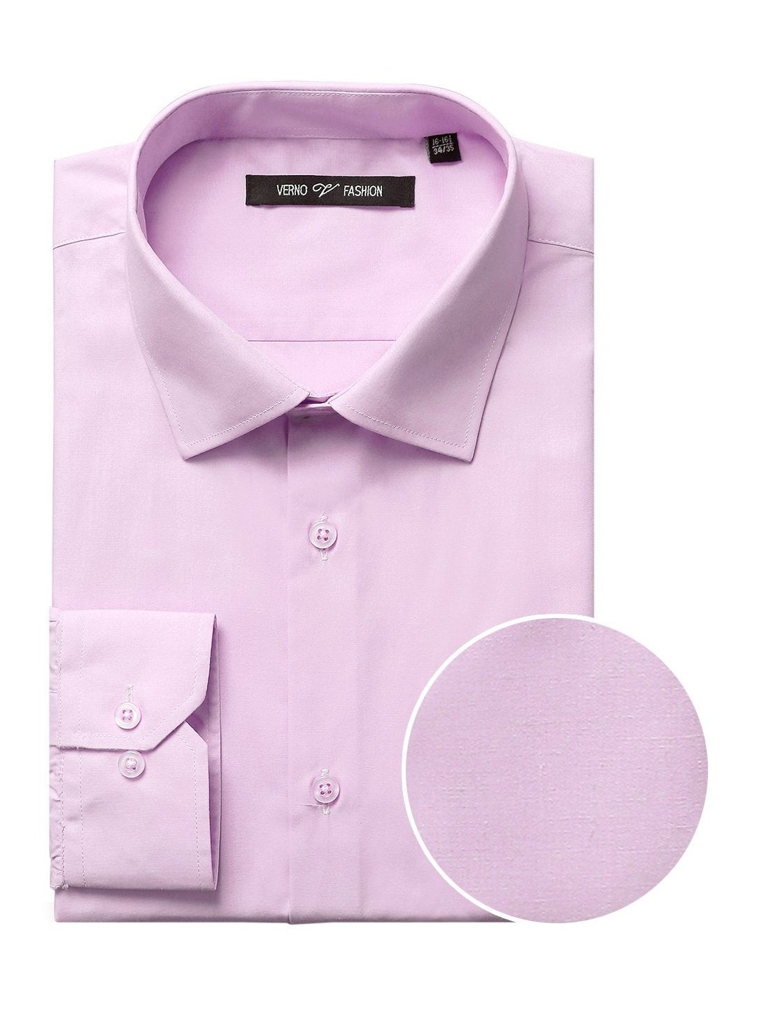 Camisa de vestir con cuello extendido y manga larga de corte clásico para hombre