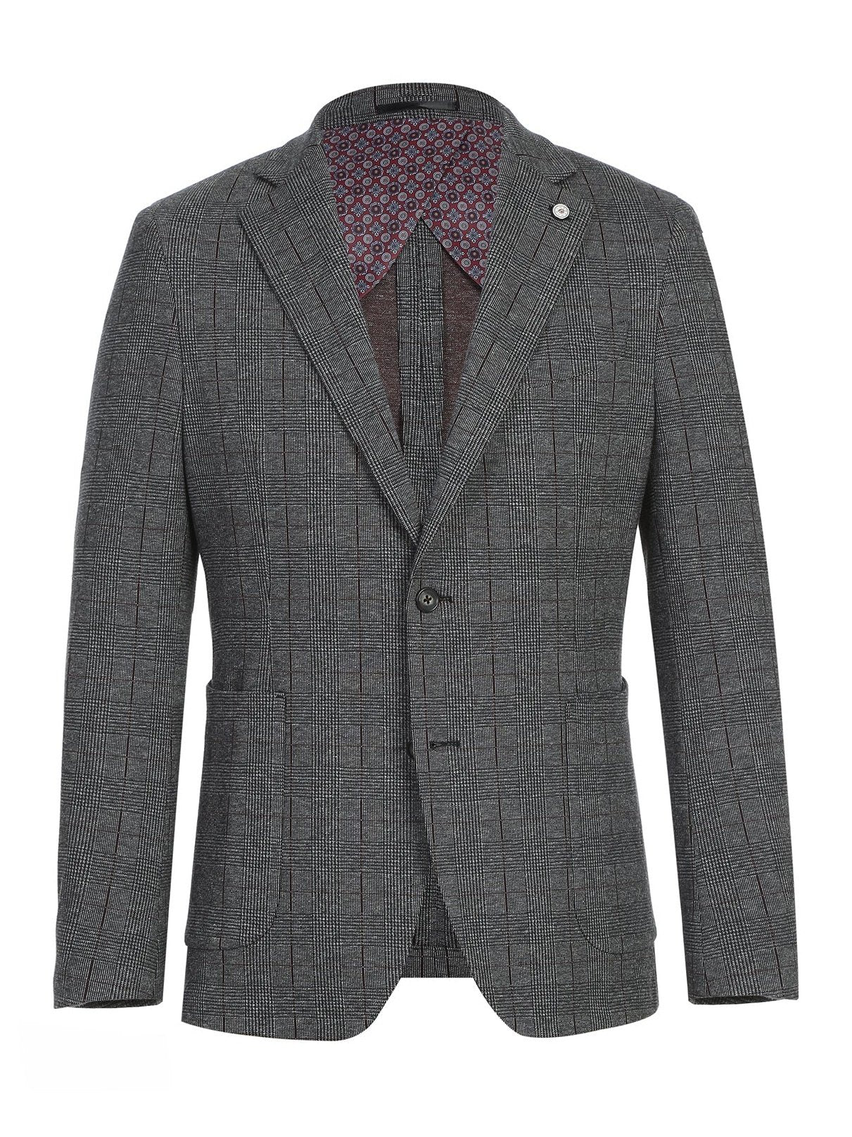 Blazer para hombre, corte slim, abrigo deportivo de media lona