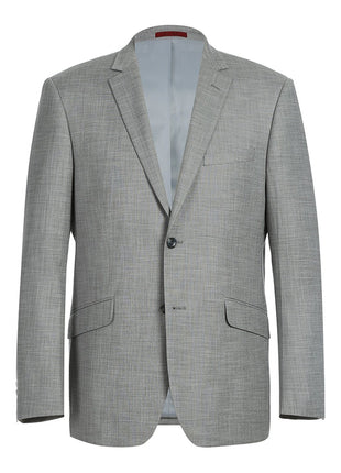 Men's Slim Fit Notch Lapels Gray Solid Suits - The Suit Depot