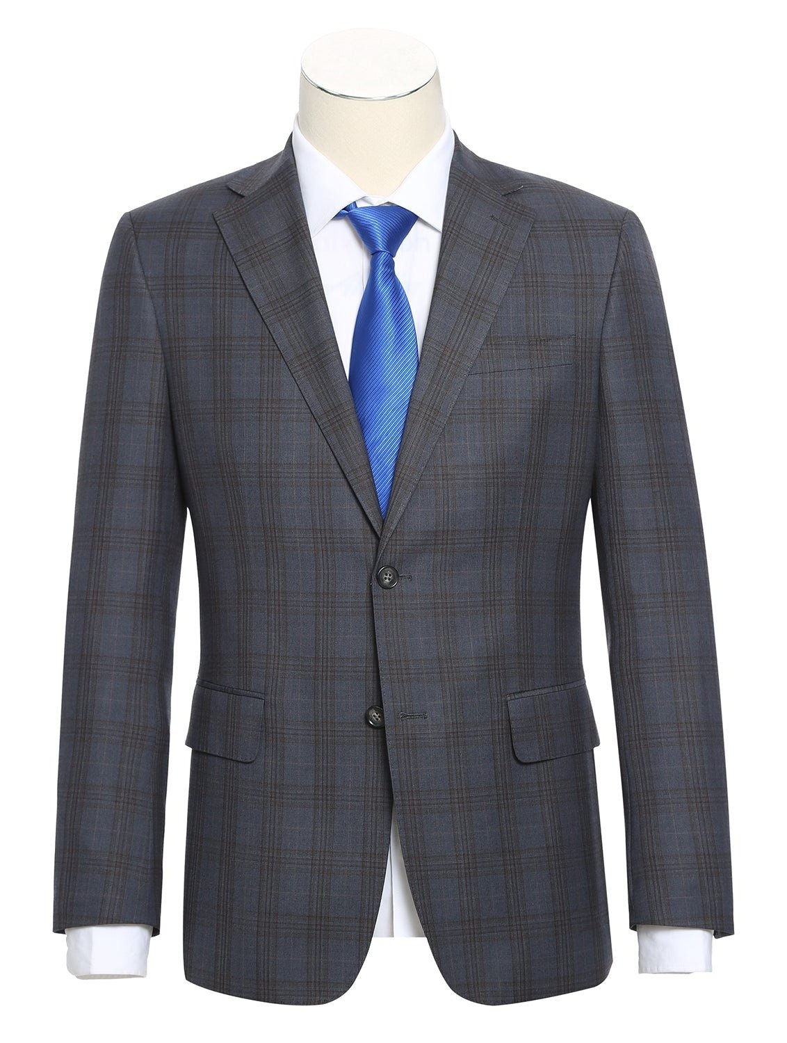 English Laundry Slim Fit Check Notch Lapel Suit